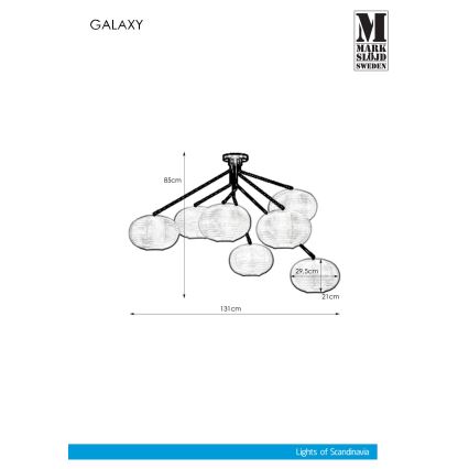 Markslöjd 108216 - Přisazený lustr GALAXY 7xE27/15W/230V