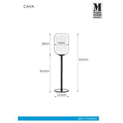Markslöjd 108251 - Stolní lampa CAVA 1xE14/40W/230V zlatá