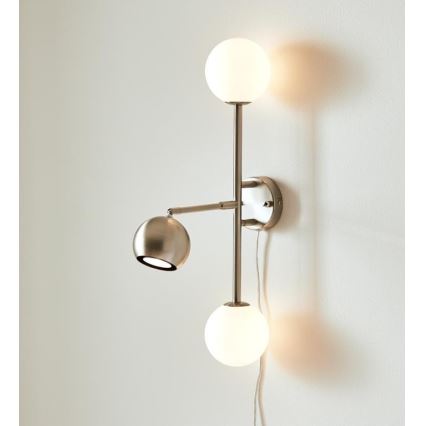 Markslöjd 108256 - Nástěnné svítidlo BESIDE 2xG9/20W/230V + 1xGU10/7W/230V matný chrom