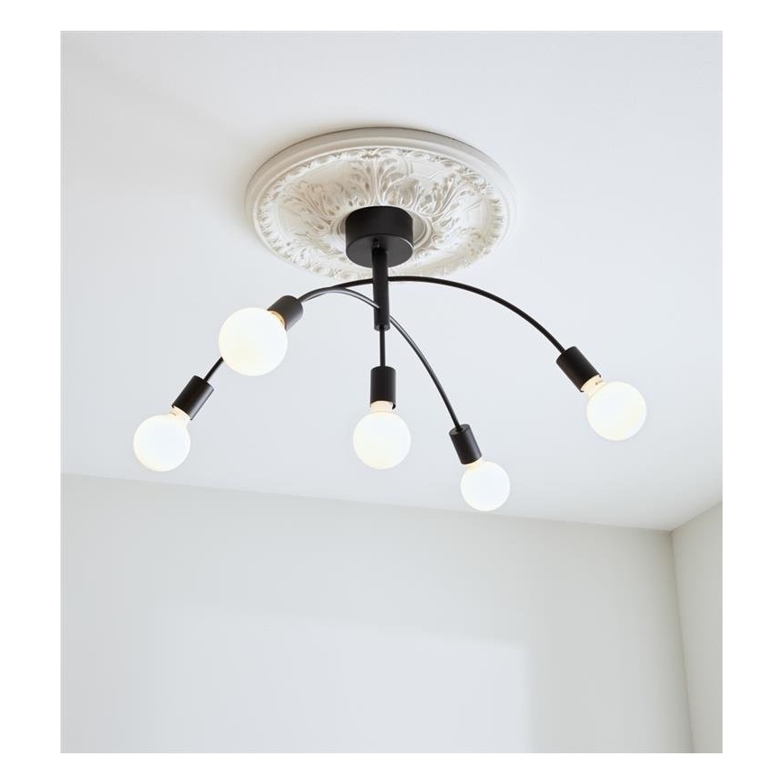 Markslöjd 108284 - Přisazený lustr CYGNUS 5xE27/40W/230V černá