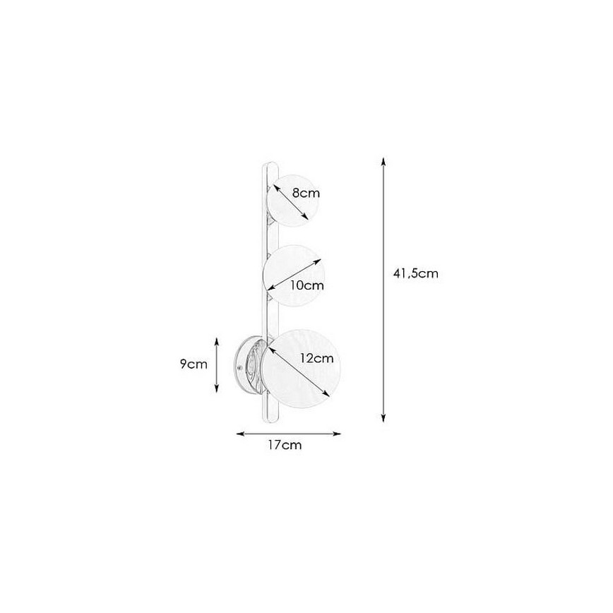 Markslöjd 108349 - Koupelnové nástěnné svítidlo PURO 3xG9/20W/230V IP44 černá