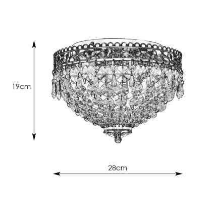 Markslöjd 108423 - Stropní svítidlo JOLINE 2xE14/40W/230V matný chrom