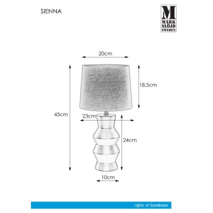 Markslöjd 108448 - Stolní lampa SIENNA 1xE27/40W/230V bílá