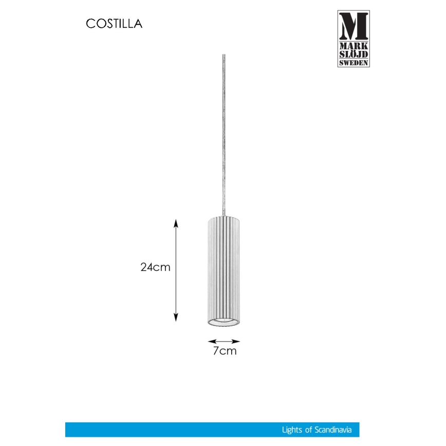 Markslöjd 108472 - Lustr na lanku COSTILLA 1xGU10/7W/230V antracit