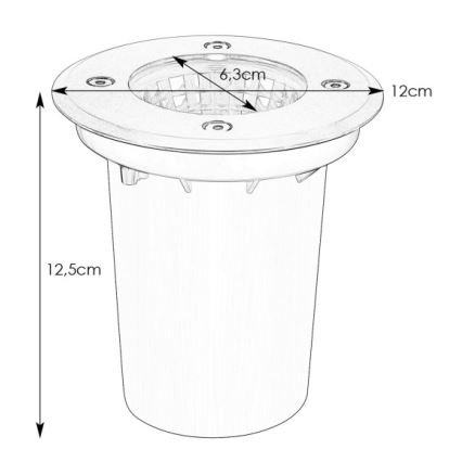 Markslöjd 108536 - LED Venkovní zápustné svítidlo GARDEN24 LED/6,2W/24V IP44 matný chrom