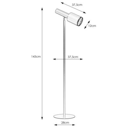 Markslöjd 108542 - Stojací lampa OZZY 1xE27/40W/230V černá