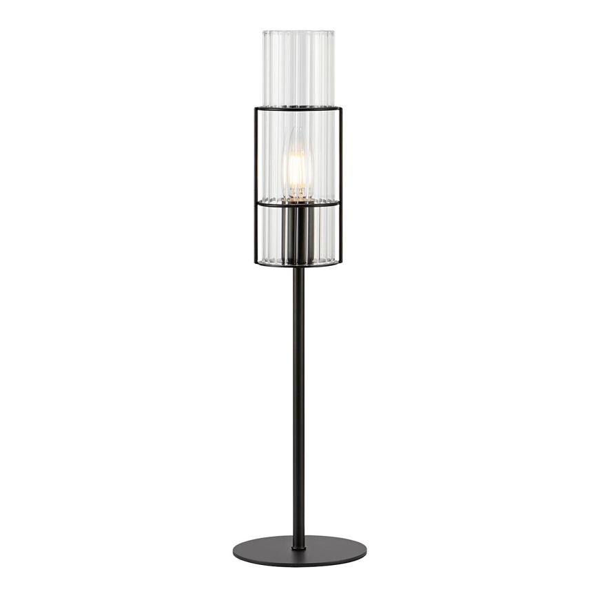 Markslöjd 108555 - Stolní lampa TUBO 1xE14/40W/230V 50 cm černá/čirá