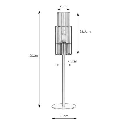 Markslöjd 108555 - Stolní lampa TUBO 1xE14/40W/230V 50 cm černá/čirá