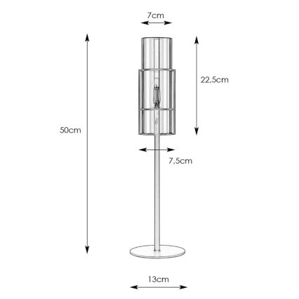 Markslöjd 108559 - Stolní lampa TUBO 1xE14/40W/230V 50 cm černá