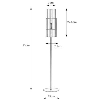 Markslöjd 108560 - Stolní lampa TORCIA 1xE14/40W/230V 65 cm černá