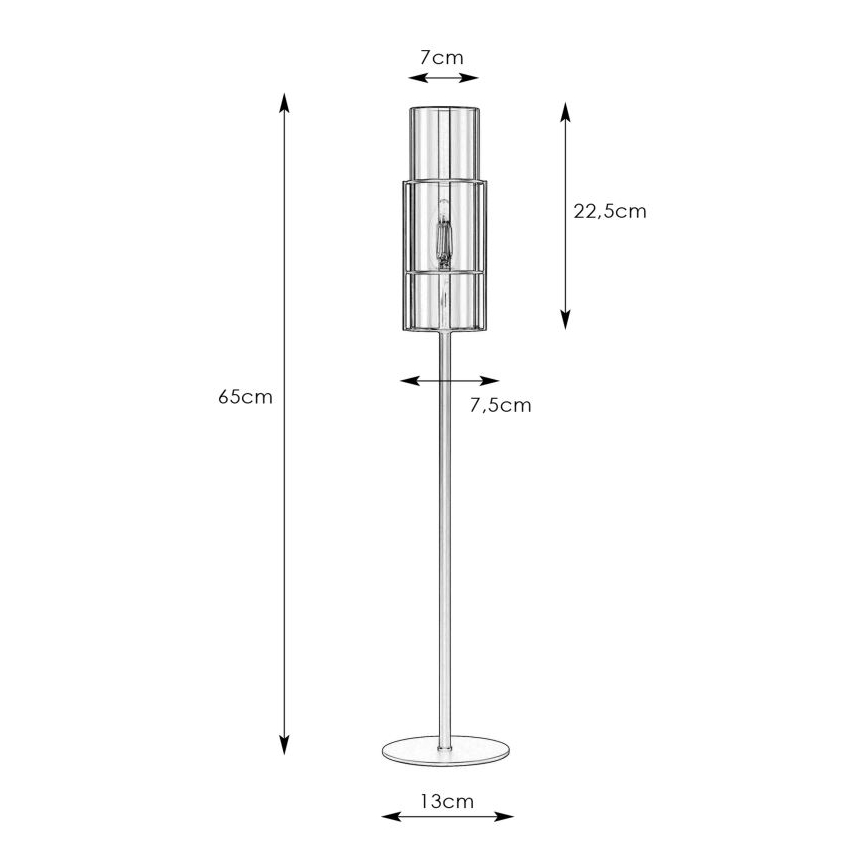 Markslöjd 108560 - Stolní lampa TORCIA 1xE14/40W/230V 65 cm černá