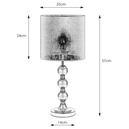 Markslöjd 108574 - Stolní lampa OCTO 1xE27/40W/230V černá/zlatá