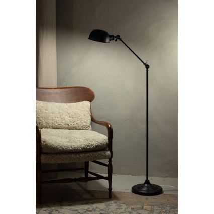 Markslöjd 108586 - Stojací lampa PORTLAND 1xE27/40W/230V černá