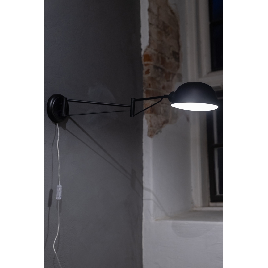 Markslöjd 108587 - Nástěnná lampa PORTLAND 1xE27/40W/230V černá