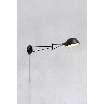 Markslöjd 108587 - Nástěnná lampa PORTLAND 1xE27/40W/230V černá