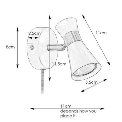 Markslöjd 108625 - Nástěnné bodové svítidlo FOLIE 1xGU10/7W/230V černá/mosaz