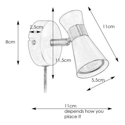 Markslöjd 108627- Nástěnné bodové svítidlo FOLIE 1xGU10/7W/230V bílá/matný chrom