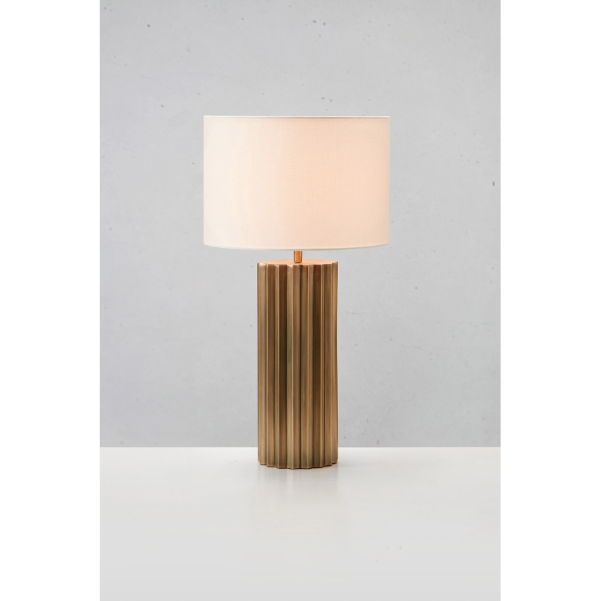 Markslöjd 108669 - Stolní lampa HASHIRA 1xE27/40W/230V bílá/mosaz