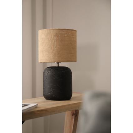 Markslöjd 108683 - Stolní lampa MONTAGNA 1xE14/40W/230V 32 cm béžová/černá