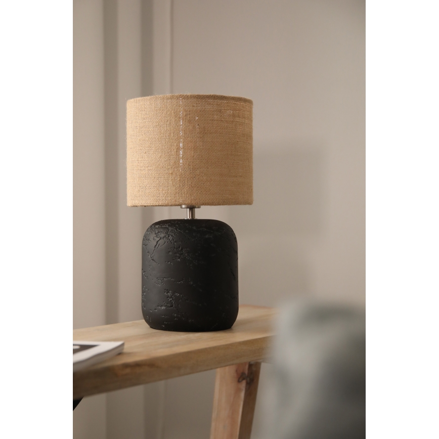 Markslöjd 108683 - Stolní lampa MONTAGNA 1xE14/40W/230V 32 cm béžová/černá