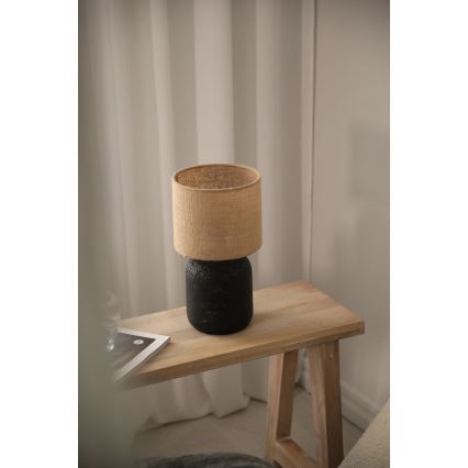 Markslöjd 108683 - Stolní lampa MONTAGNA 1xE14/40W/230V 32 cm béžová/černá