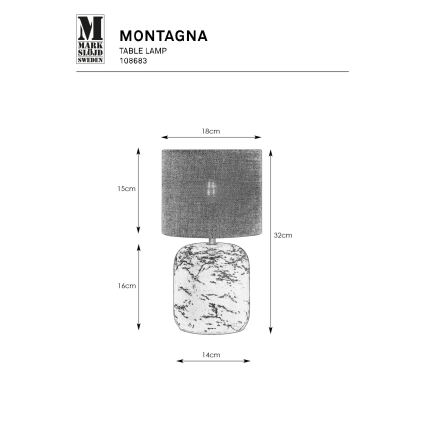 Markslöjd 108683 - Stolní lampa MONTAGNA 1xE14/40W/230V 32 cm béžová/černá