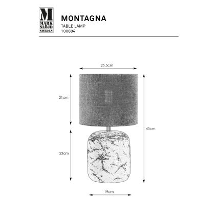 Markslöjd 108684 - Stolní lampa MONTAGNA 1xE14/40W/230V 45 cm béžová/černá