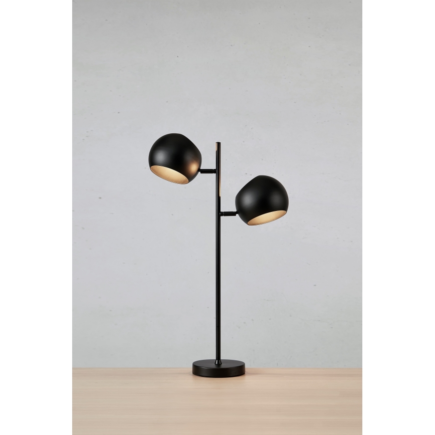 Markslöjd 108691 - Stolní lampa EDGAR 2xE14/40W/230V černá