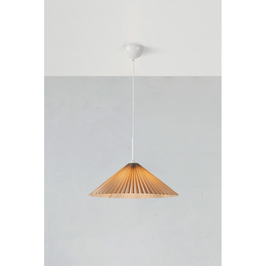 Markslöjd 108710 - Lustr na lanku PLISADO 1xE27/40W/230V pr. 50 cm béžová