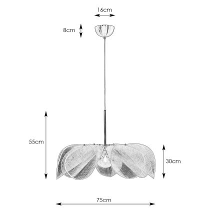 Markslöjd 108818 - Lustr na lanku STYRKA 1xE27/40W/230V pr. 75 cm bílá