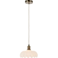 Markslöjd 108857 - Lustr na lanku KURAGE 1xE27/40W/230V mosaz/bílá
