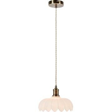 Markslöjd 108857 - Lustr na lanku KURAGE 1xE27/40W/230V mosaz/bílá