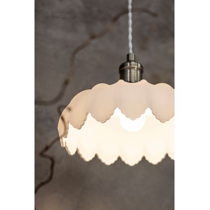 Markslöjd 108857 - Lustr na lanku KURAGE 1xE27/40W/230V mosaz/bílá