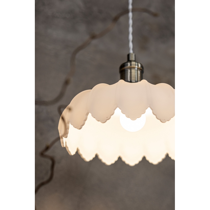 Markslöjd 108857 - Lustr na lanku KURAGE 1xE27/40W/230V mosaz/bílá