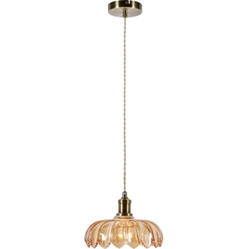 Markslöjd 108858 - Lustr na lanku KURAGE 1xE27/40W/230V mosaz/kouřová béžová