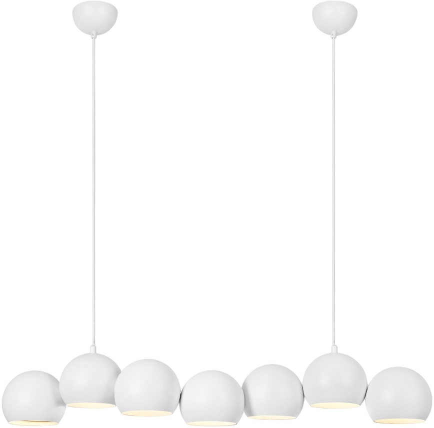 Markslöjd 108859 - Lustr na lanku CUPOLO 7xE14/40W/230V bílá