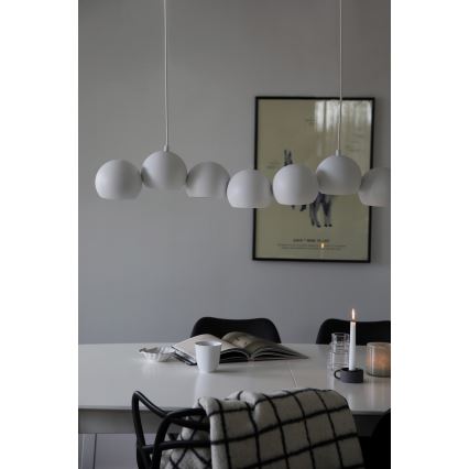 Markslöjd 108859 - Lustr na lanku CUPOLO 7xE14/40W/230V bílá
