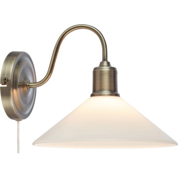 Markslöjd 108865 - Nástěnná lampa VELA 1xE27/40W/230V mosaz/bílá