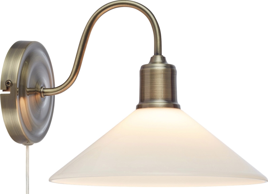 Markslöjd 108865 - Nástěnná lampa VELA 1xE27/40W/230V mosaz/bílá