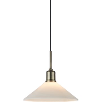 Markslöjd 108867 - Lustr na lanku VELA 1xE27/40W/230V mosaz/bílá