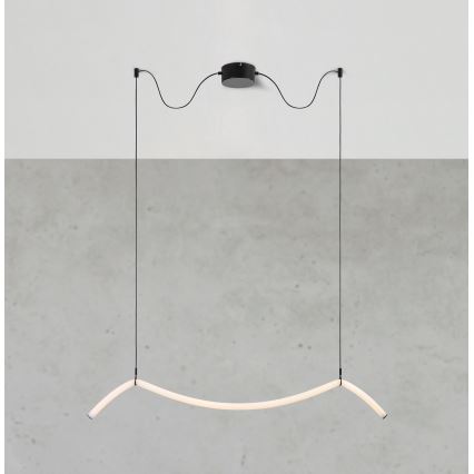 Markslöjd 108873 - LED Stmívatelný lustr na lanku MELT LED/13W/230V černá