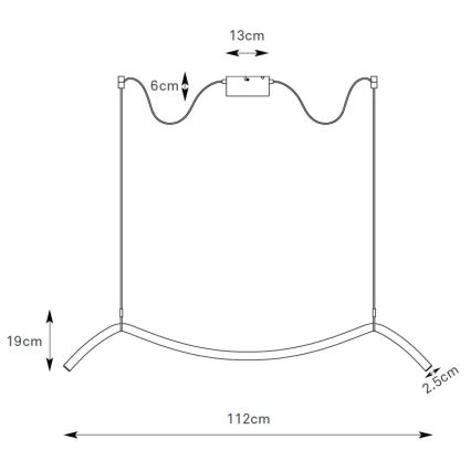 Markslöjd 108873 - LED Stmívatelný lustr na lanku MELT LED/13W/230V černá