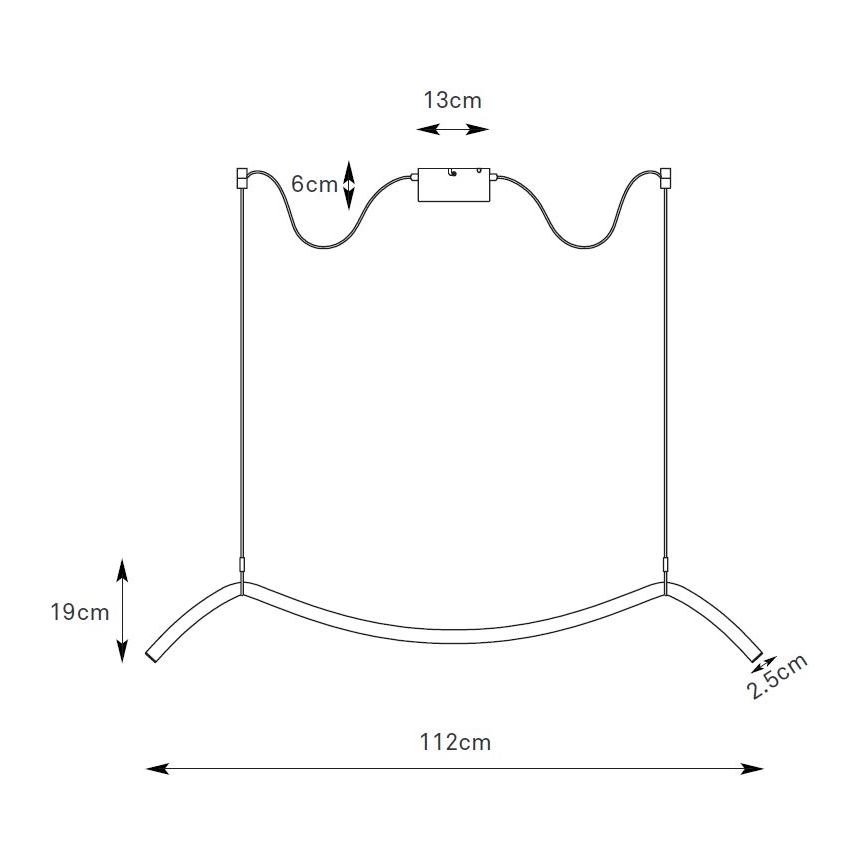Markslöjd 108873 - LED Stmívatelný lustr na lanku MELT LED/13W/230V černá