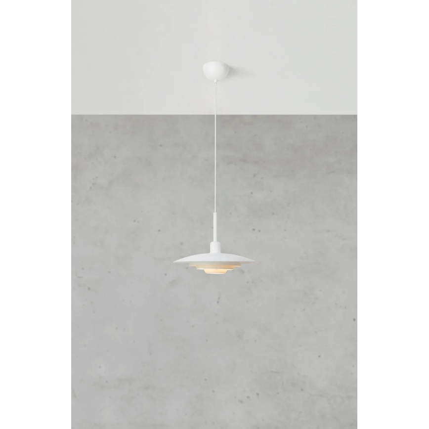 Markslöjd 108874 - Lustr na lanku PINY 1xE27/60W/230V pr. 35 cm bílá
