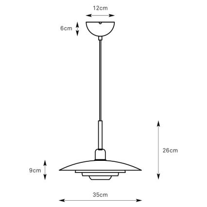 Markslöjd 108875 - Lustr na lanku PINY 1xE27/60W/230V pr. 35 cm béžová