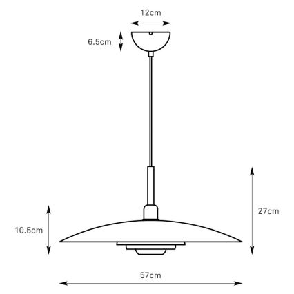 Markslöjd 108877 - Lustr na lanku PINY 1xE27/60W/230V pr. 57 cm béžová