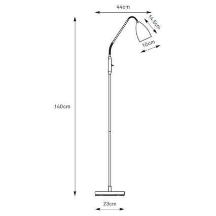 Markslöjd 108886 - LED Stmívatelná stojací lampa PATRO LED/4,9W/230V CRI 90 černá