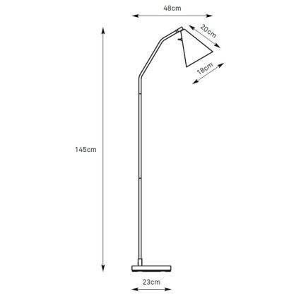 Markslöjd 108891 - LED Stmívatelná stojací lampa FUNIL LED/4,9W/230V CRI 90 šedá