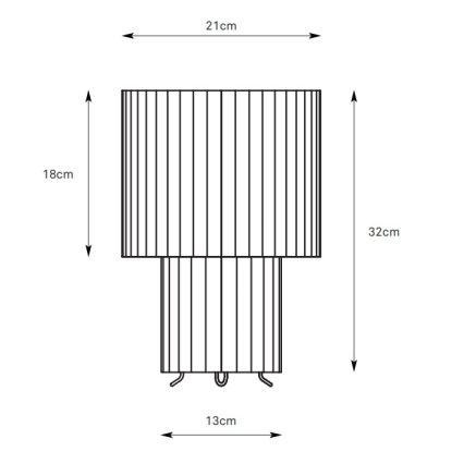 Markslöjd 108895 - Stolní lampa CATIS 1xE27/60W/230V 32 cm bílá