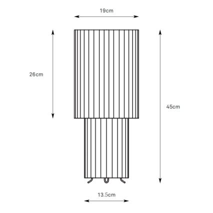 Markslöjd 108898 - Stolní lampa CATIS 1xE27/60W/230V 45 cm šedá